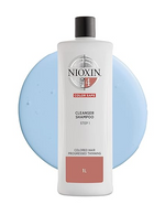 Nioxin System 4 Scalp Cleansing Shampoo with Peppermint Oil, Treats Dry and Sensitive Scalp, Dandruff Relief and Anti-Hair Breakage, For Color Treated Hair with Progressed Thinning