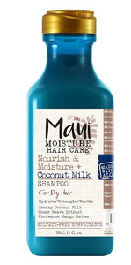 Maui Moisture Nourish & Moisture + Coconut Milk Shampoo to Hydrate and Detangle Curly Hair, Lightweight Daily Moisturizing Shampoo, Vegan, Silicone & Paraben-Free, 13 fl oz