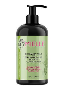 Mielle Organics Rosemary Mint Strengthening Leave-In Conditioner, Supports Hair Strength, Smooth Conditioner